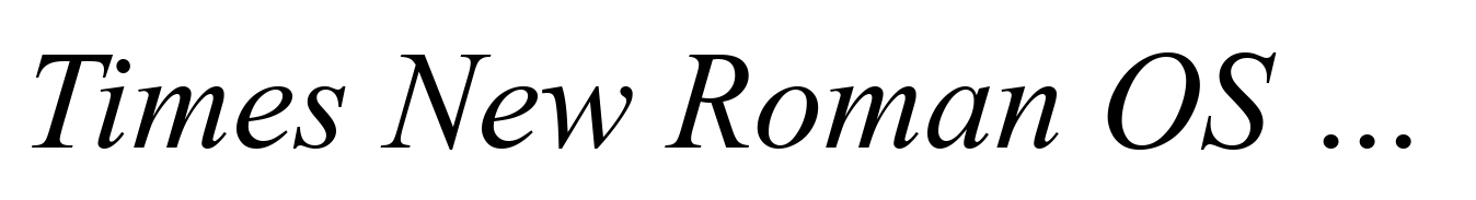 Times New Roman OS Italic